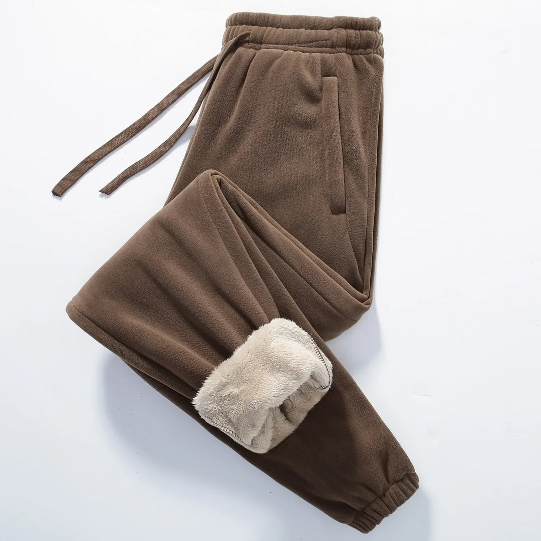 Jogger Homme Doublé Sherpa avec Taille Cordon