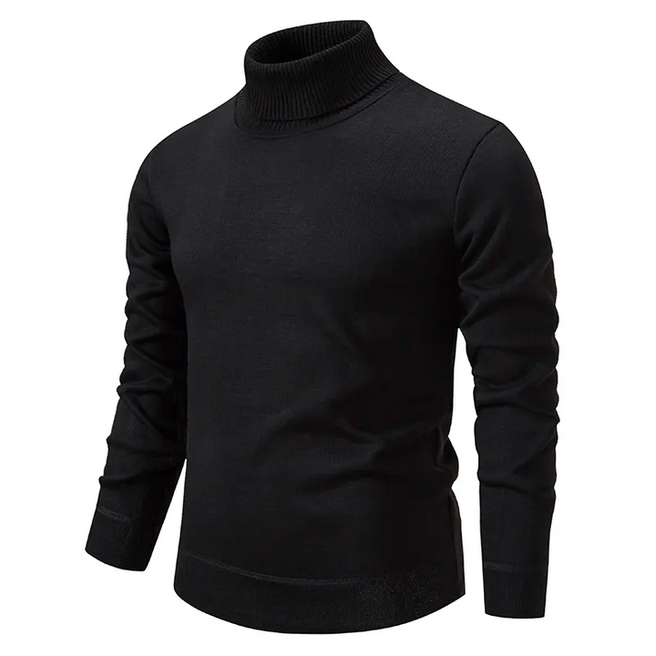Men's soft knit turtleneck sweater
