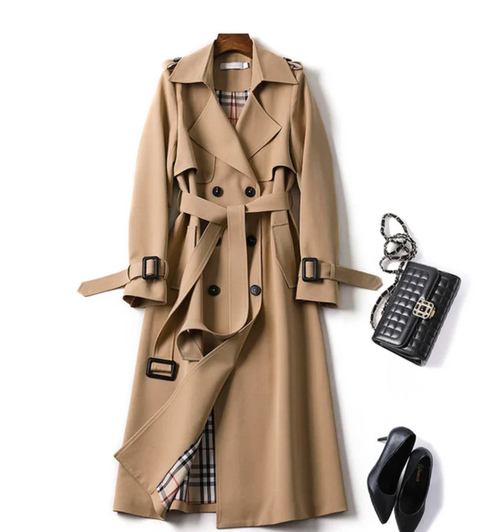 Trench Imperméable Ceinturé Femme