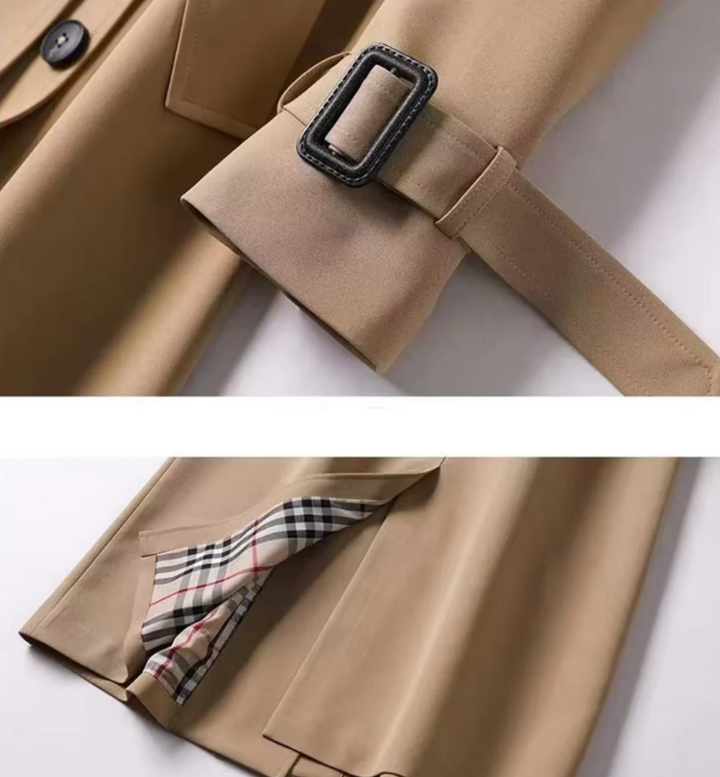 Trench Imperméable Ceinturé Femme