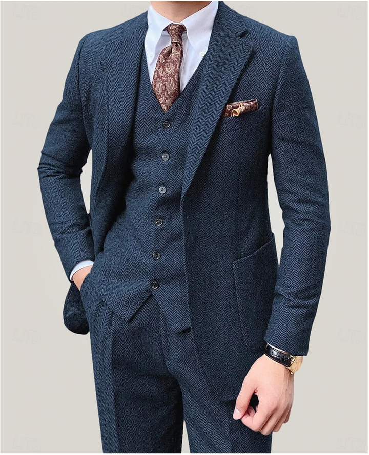 Costume 3 Pièces Vintage Invité À Un Mariage  Pour Homme | Tenue De Cérémonie