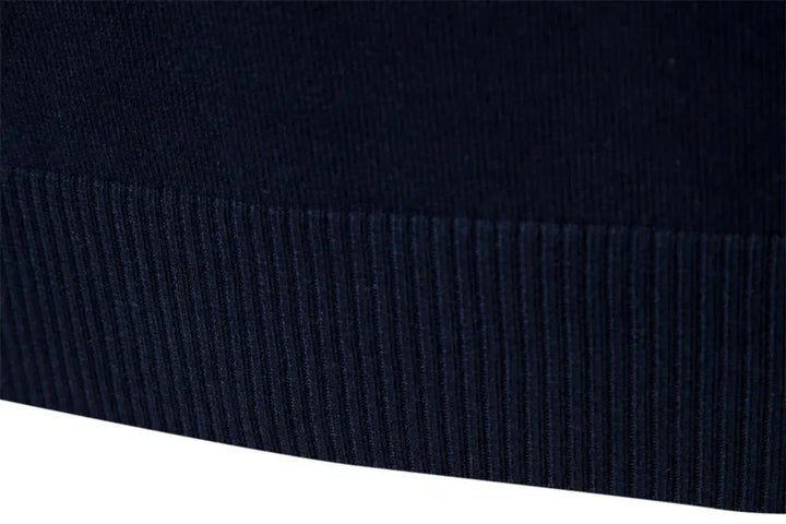 Suéter a rayas para hombre con media cremallera y mezcla de algodón
