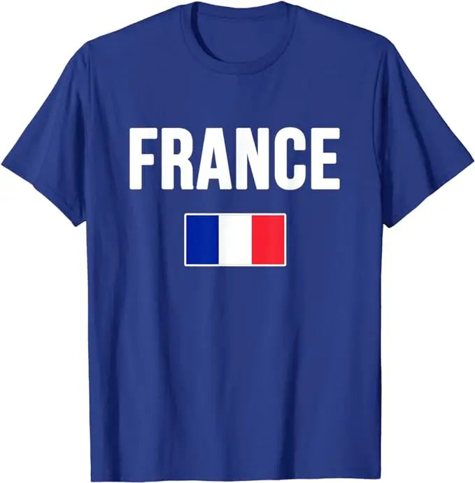 T-shirt Supporter Équipe de France Deux Étoiles | Maillot Fan | Coupe du Monde 2026
