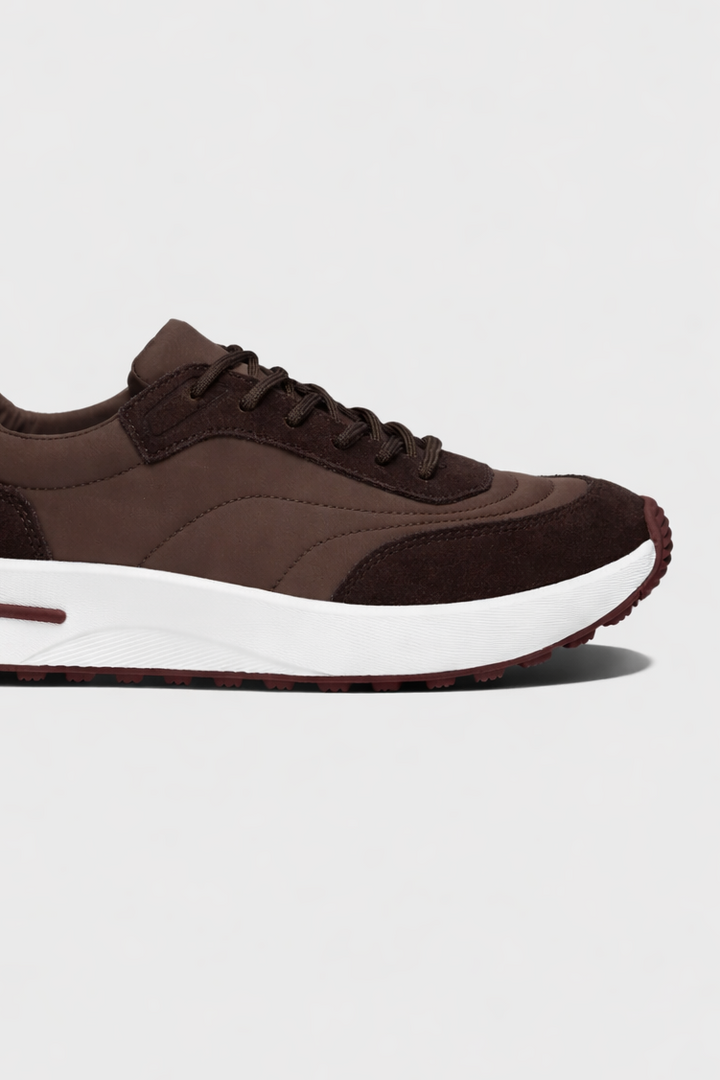 Herensneakers met dikke zool - sportief model met veters