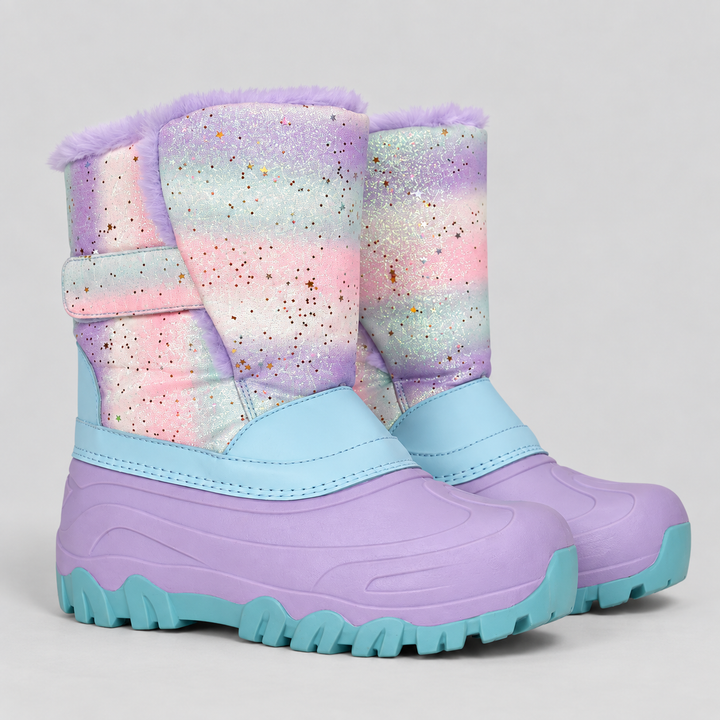 Bottes de Neige Femme Imperméables Doublées Fourrure Synthétique