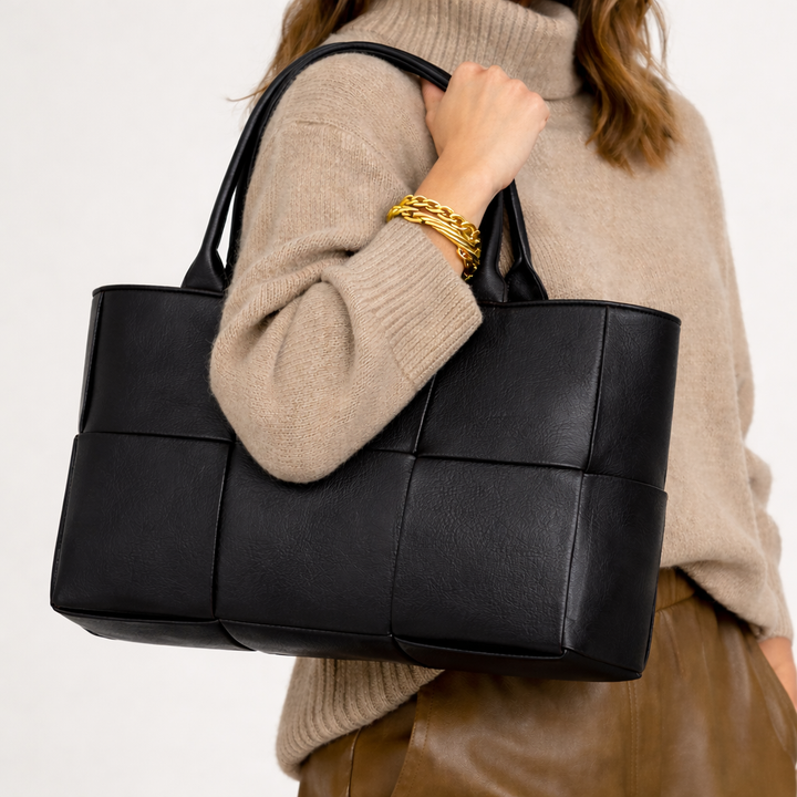Sac Cabas Tressé Femme – Similicuir Souple