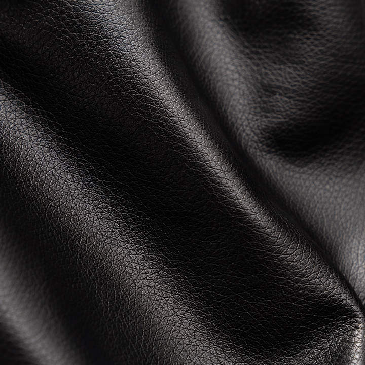 Veste en cuir d'agneau véritable pour homme doublée fausse fourrure