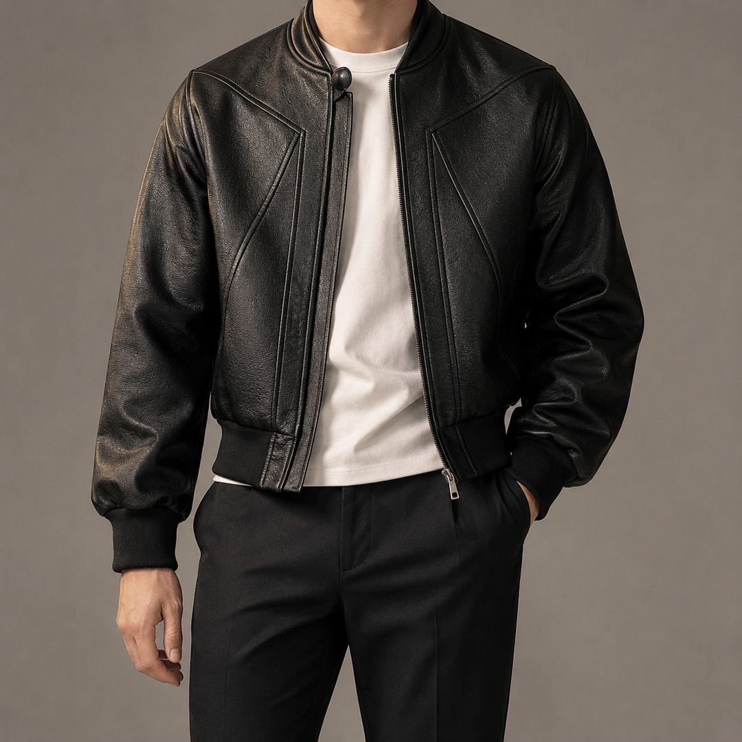 Bomber da uomo in pelliccia sintetica