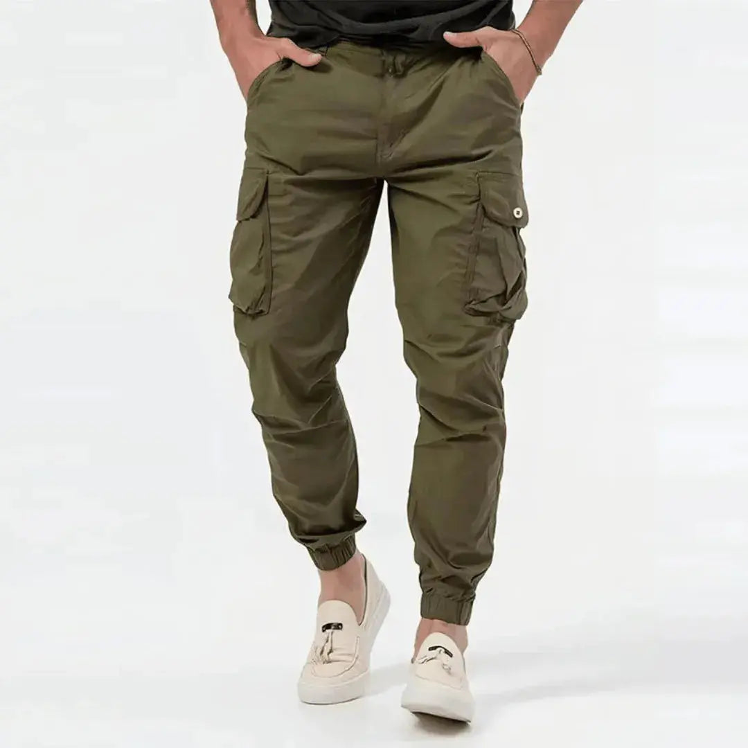 Jogger Cargo Homme Coupe Fusée à Taille Ajustable