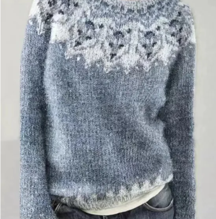 Pull Scandinave Coloré en Mélange de Laine