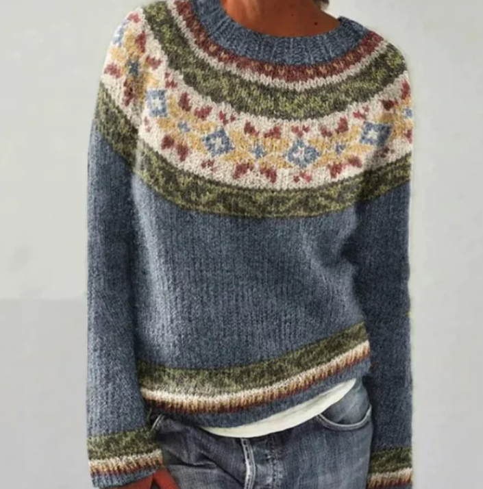 Pull Scandinave Coloré en Mélange de Laine