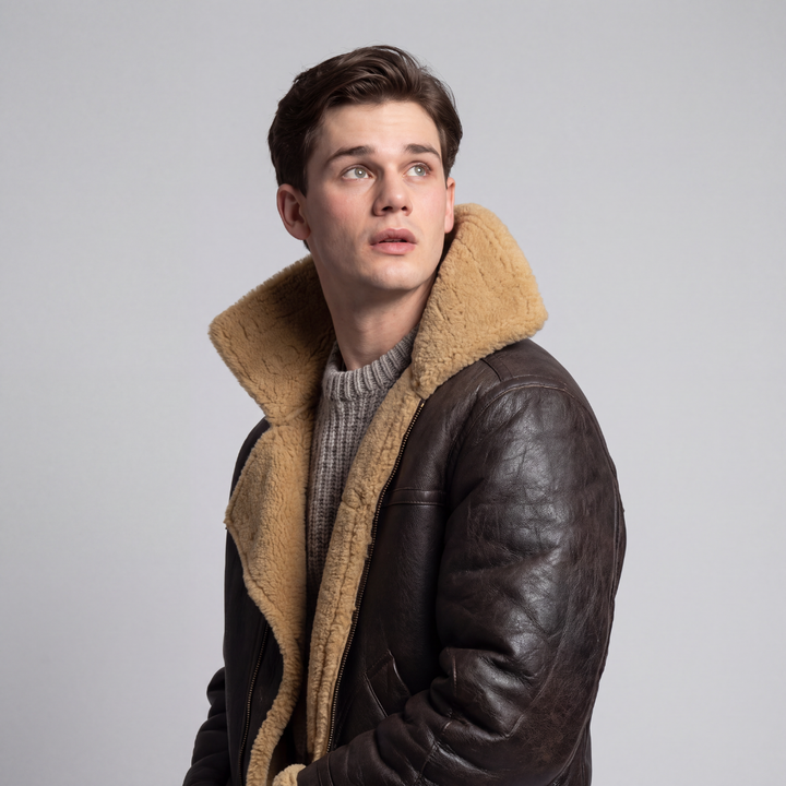Bernard | Veste en cuir d'agneau véritable pour homme