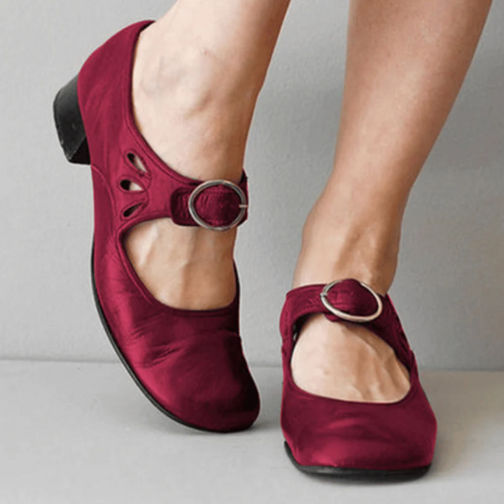Sandales Élégantes À Talon Bas Et À Boucle Pour Femmes | Stylisé