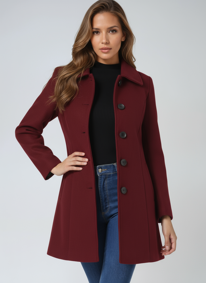 Céleste | Trench Femme Cintré à Boutonnage Simple