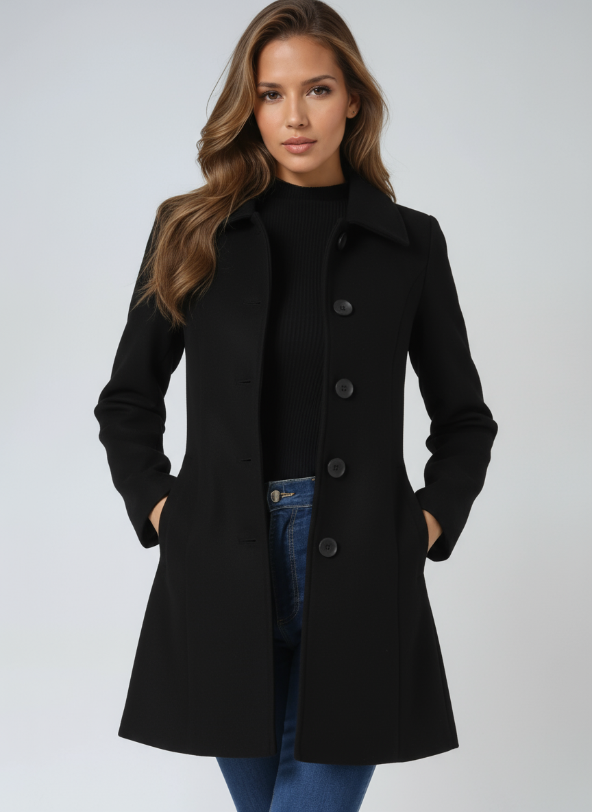 Céleste | Trench Femme Cintré à Boutonnage Simple