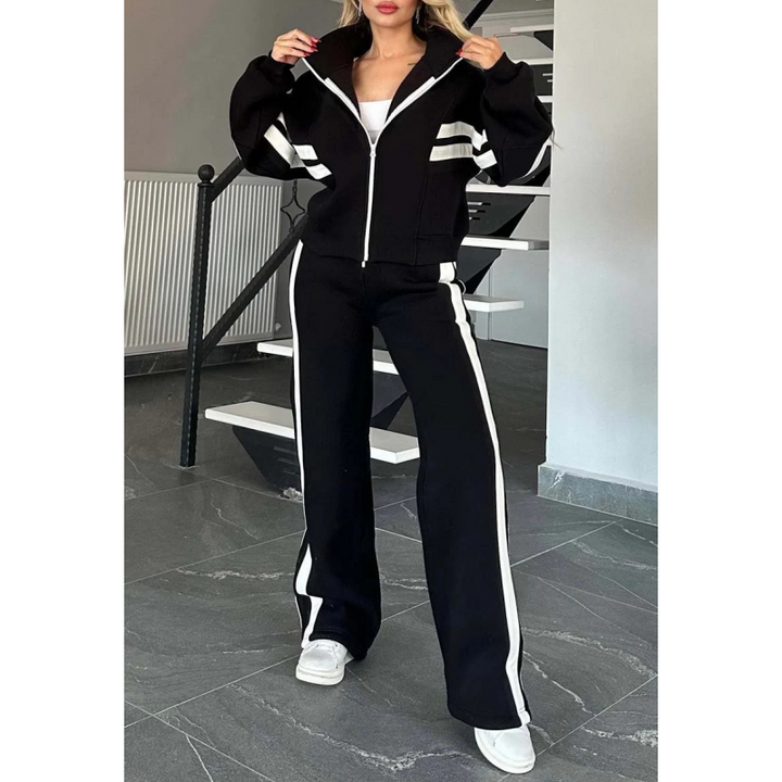 Amélie | Ensemble Femme Veste Zippée & Pantalon Large