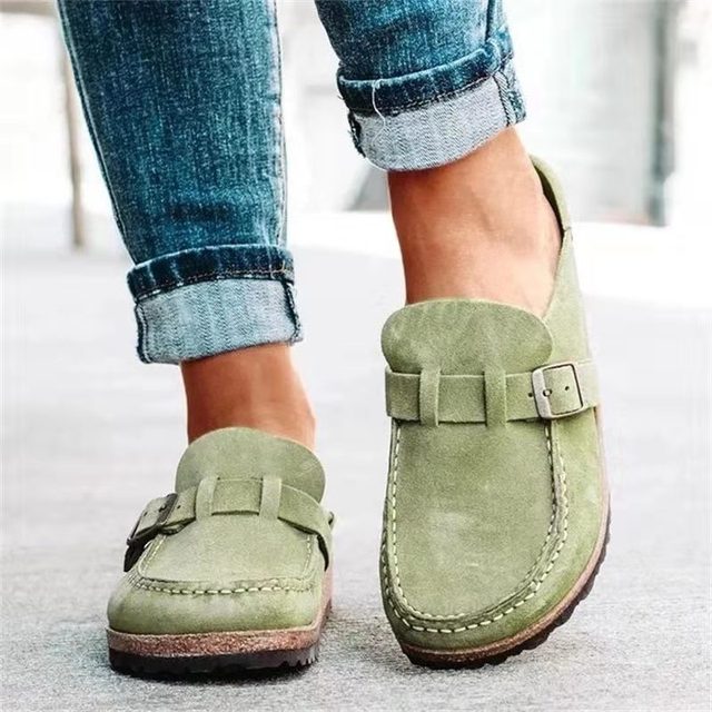 Invité De Mariage Mocassins à enfiler à boucle pour femmes | Bout arrondi