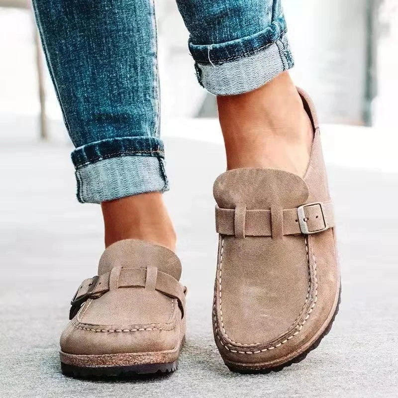 Invité De Mariage Mocassins à enfiler à boucle pour femmes | Bout arrondi
