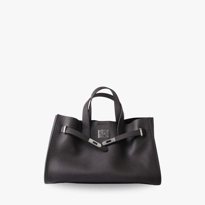 Grand Sac Cabas en Cuir Grainé – Sac à Épaule pour Ordinateur 15"