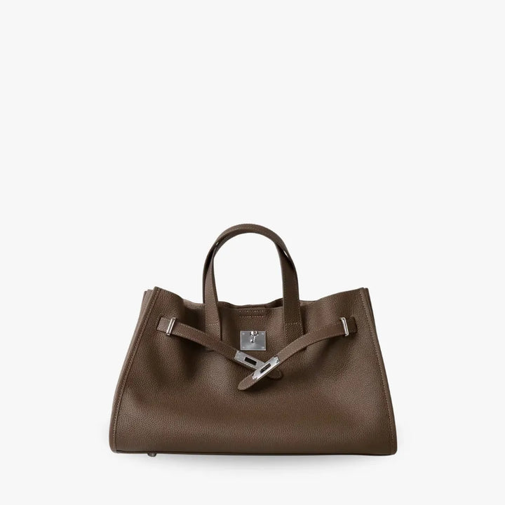 Grand Sac Cabas en Cuir Grainé – Sac à Épaule pour Ordinateur 15"