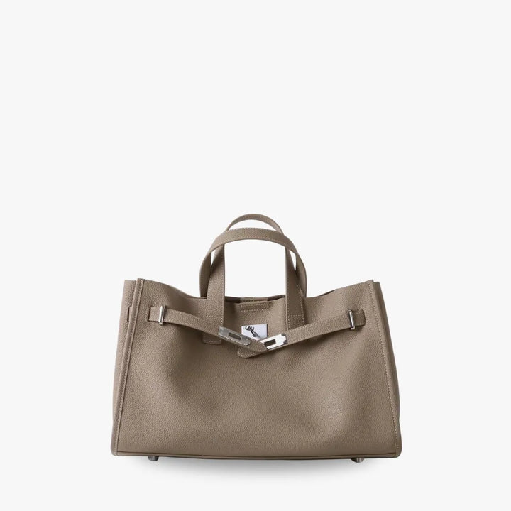 Grand Sac Cabas en Cuir Grainé – Sac à Épaule pour Ordinateur 15"