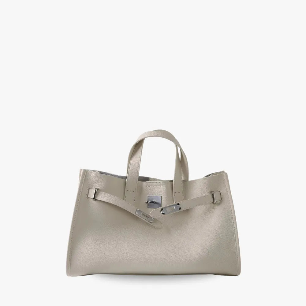 Grand Sac Cabas en Cuir Grainé – Sac à Épaule pour Ordinateur 15"