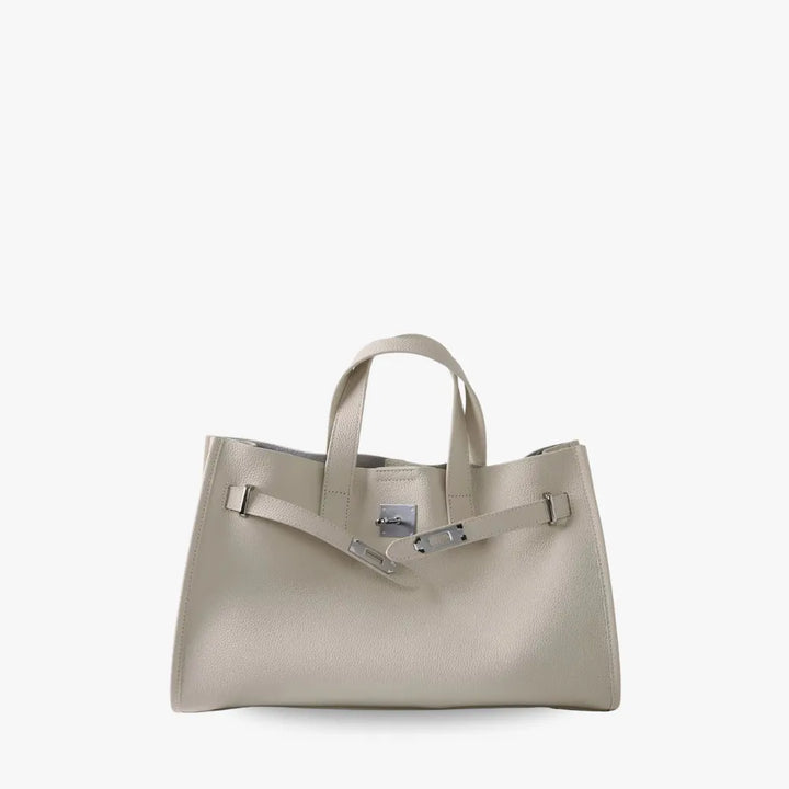 Grand Sac Cabas en Cuir Grainé – Sac à Épaule pour Ordinateur 15"