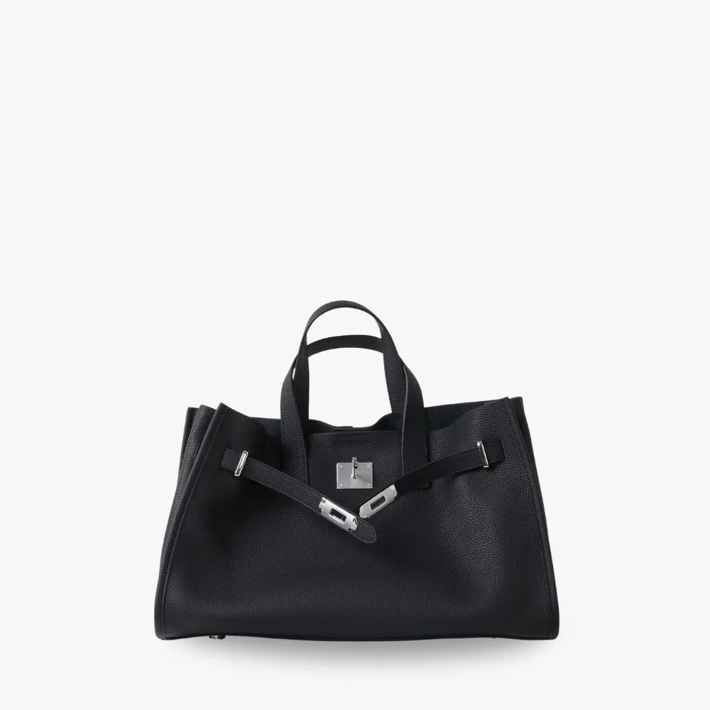 Grand Sac Cabas en Cuir Grainé – Sac à Épaule pour Ordinateur 15"