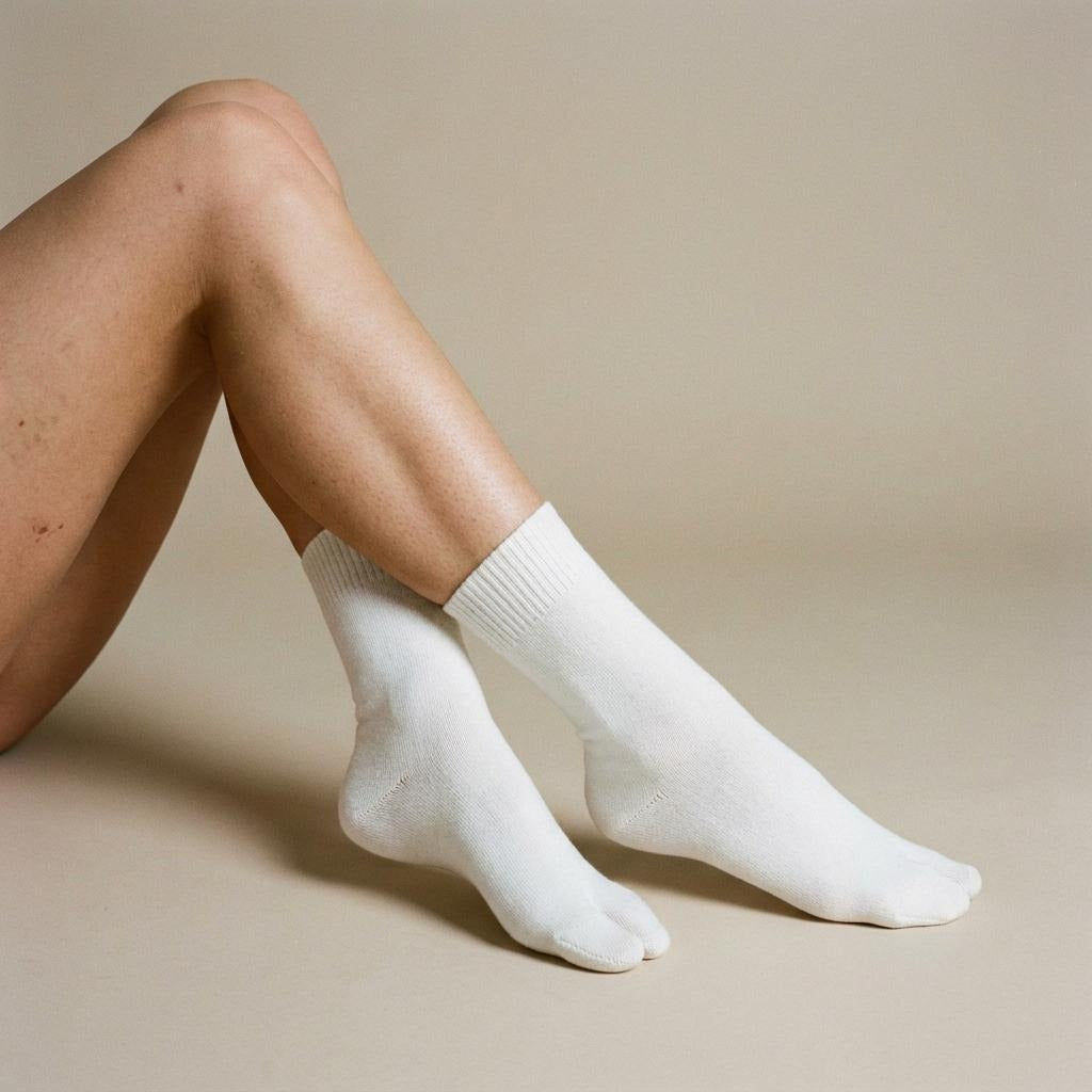 Women's Thick Cotton Blend Tabi Split-Toe Socks