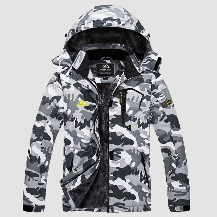 Veste de Ski Femme Doublée Polaire Imperméable Col Montant