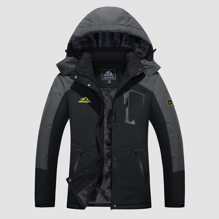 Veste de Ski Femme Doublée Polaire Imperméable Col Montant