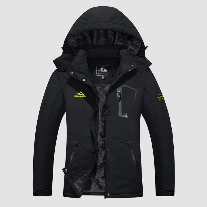 Veste de Ski Femme Doublée Polaire Imperméable Col Montant