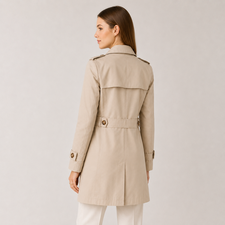 Trench Léger Femme – Col Classique Coupe Cintrée