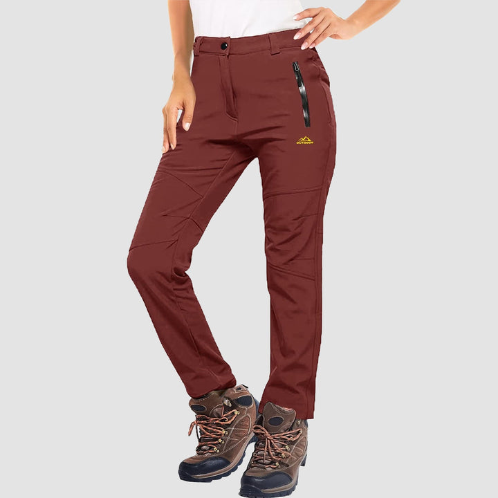 Pantalon de Ski Femme Doublé Polaire Déperlant