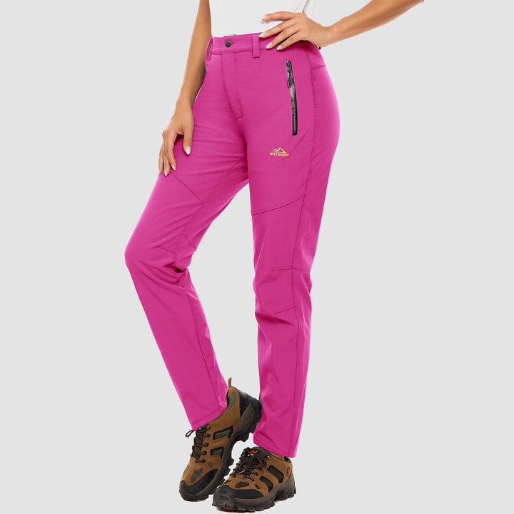 Pantalon de Ski Femme Doublé Polaire Déperlant