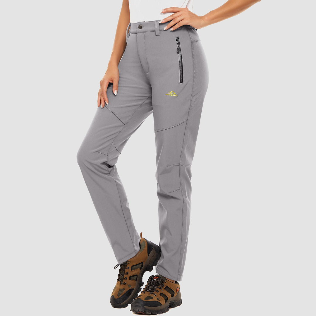 Pantalon de Ski Femme Doublé Polaire Déperlant