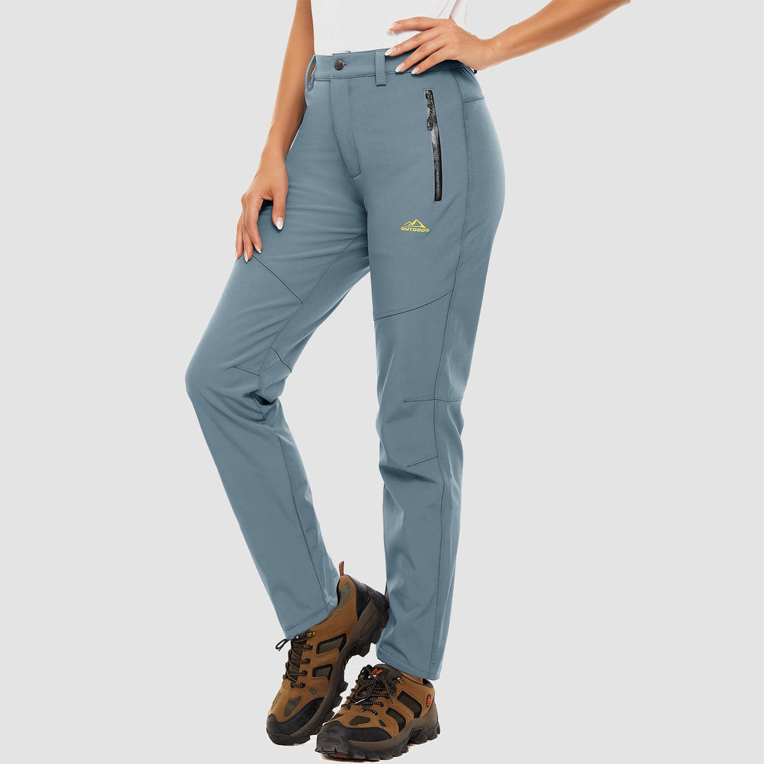 Pantalon de Ski Femme Doublé Polaire Déperlant