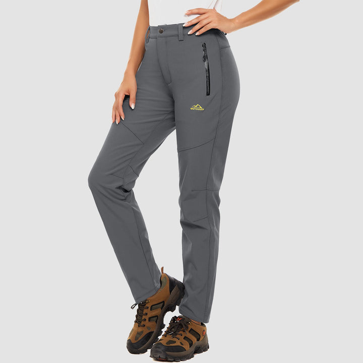 Pantalon de Ski Femme Doublé Polaire Déperlant