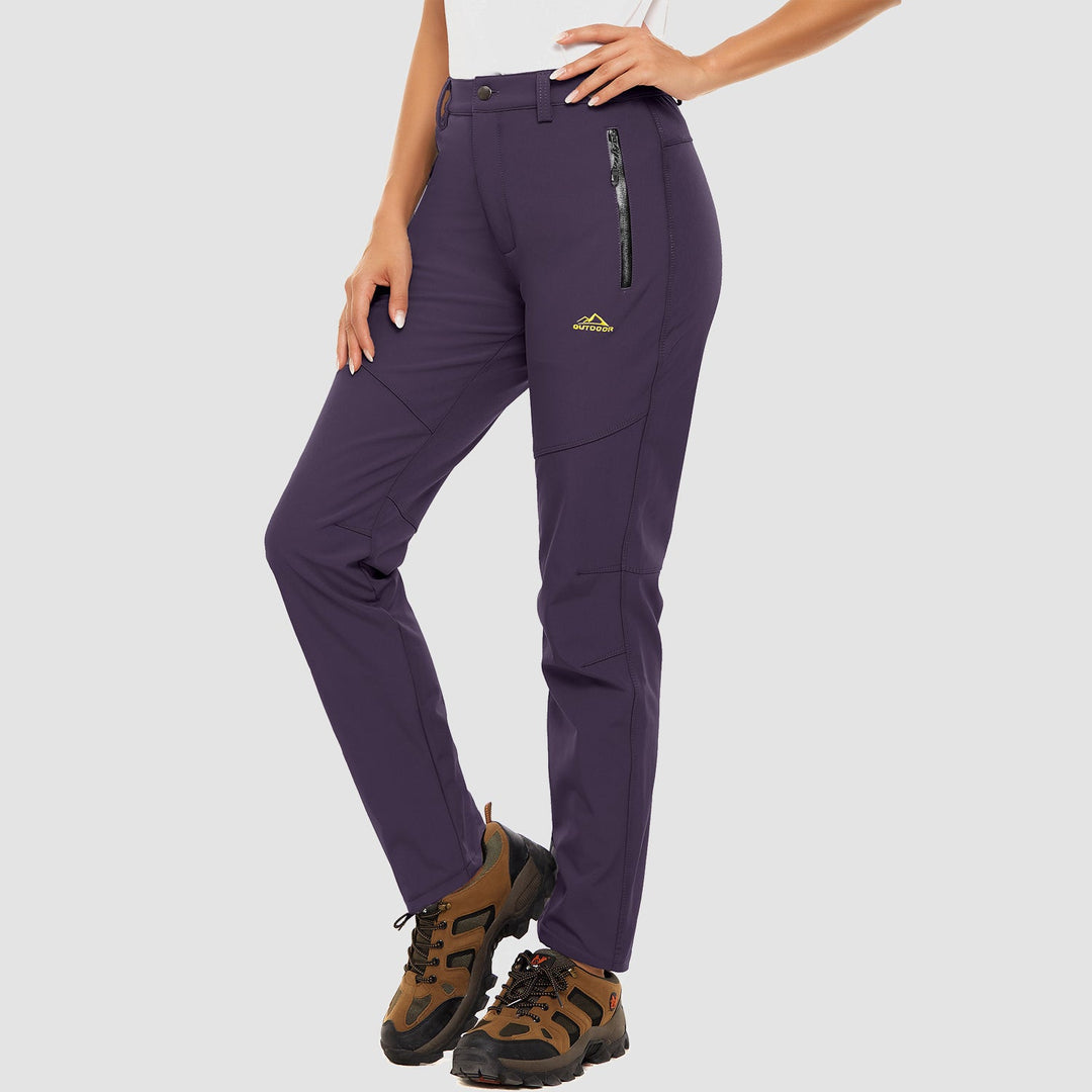 Pantalon de Ski Femme Doublé Polaire Déperlant