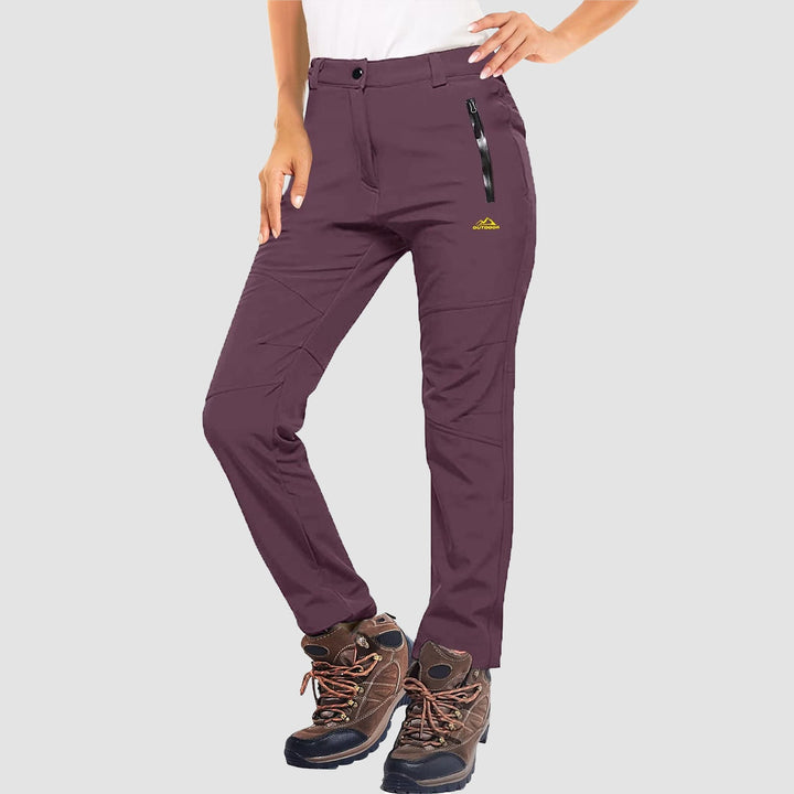Pantalon de Ski Femme Doublé Polaire Déperlant