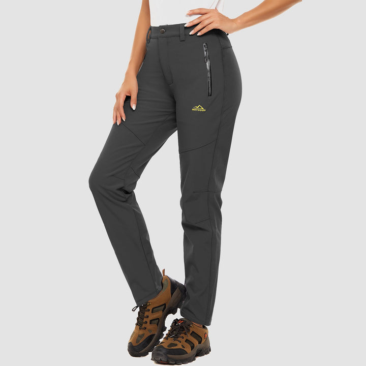 Pantalon de Ski Femme Doublé Polaire Déperlant