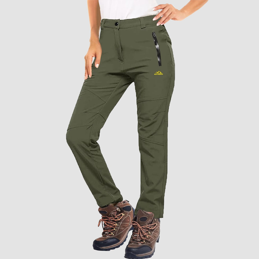 Pantalon de Ski Femme Doublé Polaire Déperlant