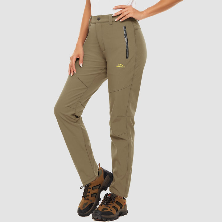 Pantalon de Ski Femme Doublé Polaire Déperlant