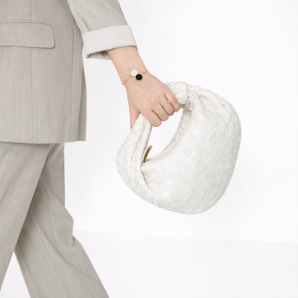 Sac à Main Tressé Femme – Anse Nouée en Cuir Vegan Souple