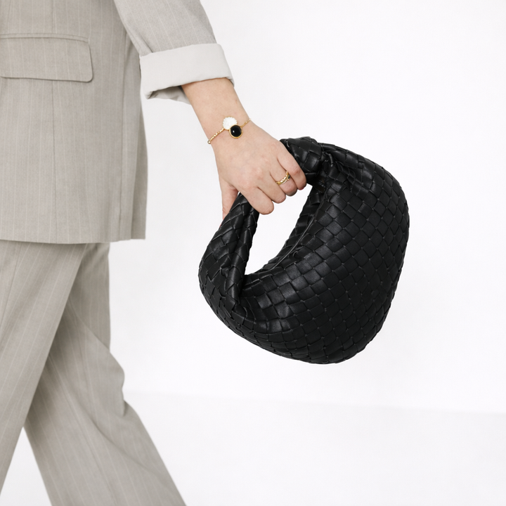 Sac à Main Tressé Femme – Anse Nouée en Cuir Vegan Souple