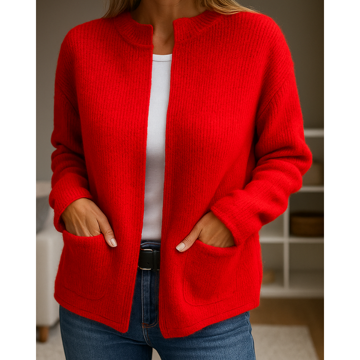 Cardigan Intemporel en Maille Coupe Décontractée
