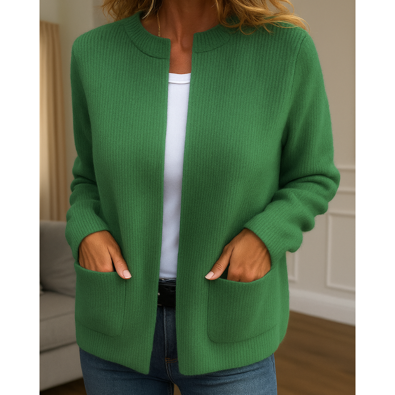 Cardigan Intemporel en Maille Coupe Décontractée