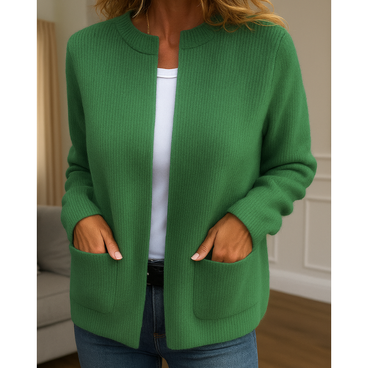 Cardigan Intemporel en Maille Coupe Décontractée
