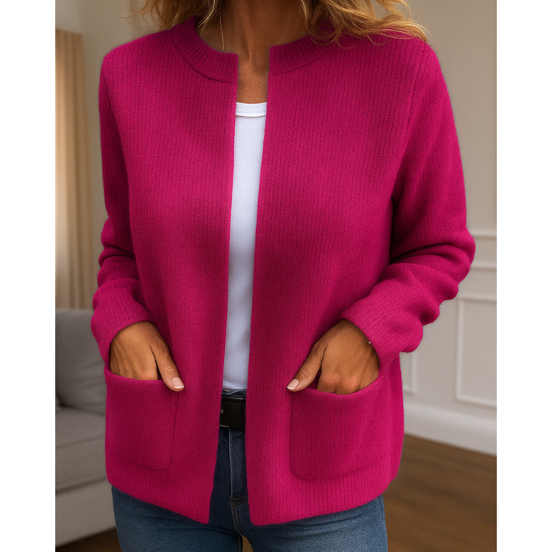 Cardigan Intemporel en Maille Coupe Décontractée
