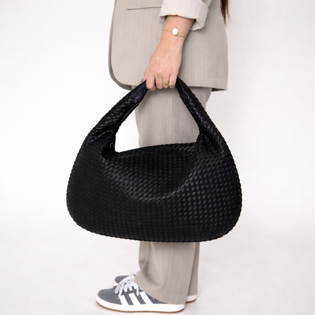 Sac Hobo Tressé Femme – Sac à Épaule en Cuir Vegan